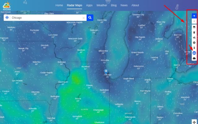 Select the humidity layer on the right sidebar