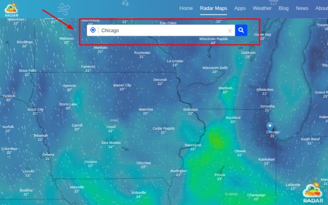Search the areas where you want to check the humidity