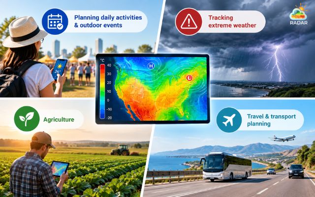 Benefits of a temperature radar map