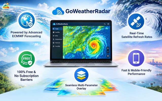 GoWeatherRadar’s cloud radar map is 100% free