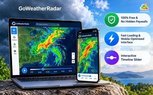 GoWeatherRadar is the ideal weather radar choice for any angler