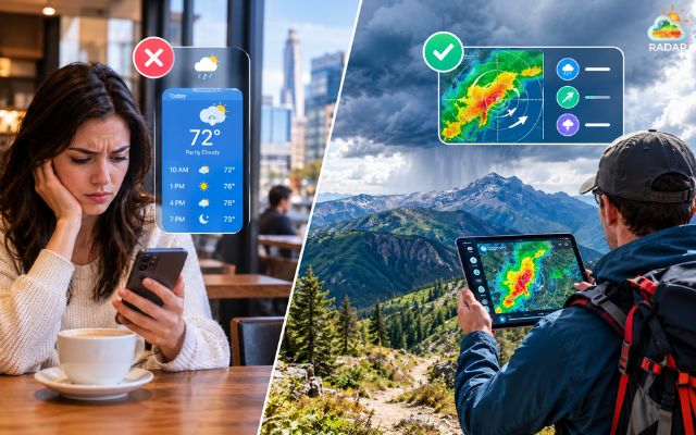Weather radar gives you real-time mountain updates