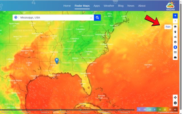Check the rain & snow layer to judge storm severity