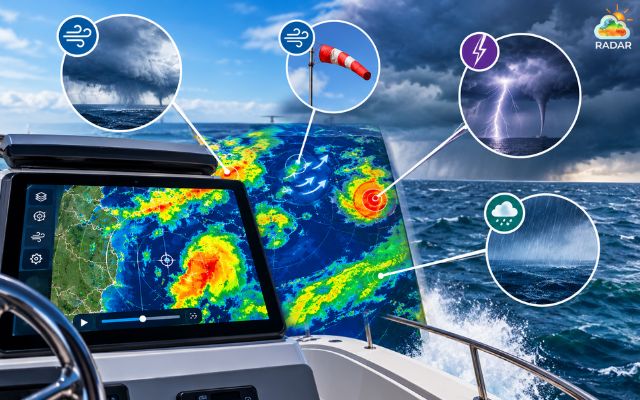 A weather radar is necessary for a safe boating trip