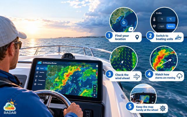 A live weather radar for boating is essential for boating safety