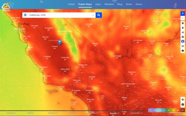 GoWeatherRadar is powered by the ECMWF forecasting model