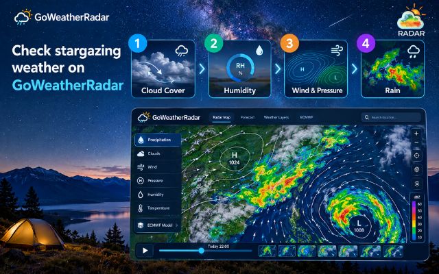  Easily check sky condition on GoWeatherRadar
