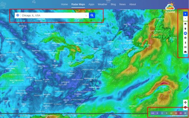 Easily track wind speed on GoWeatherRadar