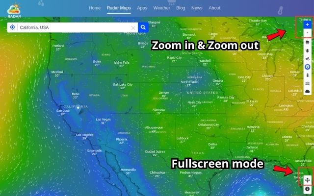 Zoom in, zoom out, and explore weather patterns across different areas