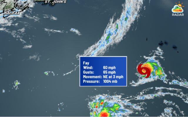 Fay’s maximum wind speed can reach 60 mph (Source: KXAN Austin)