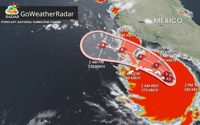 Hurricane Polo is moving fast off Mexico's coast (Source: The Weather Network)