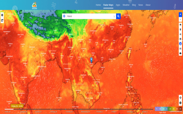 GoWeatherRadar incorporates the ECMWF weather model 