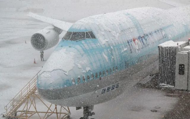 Some flight schedules were impacted by the weather