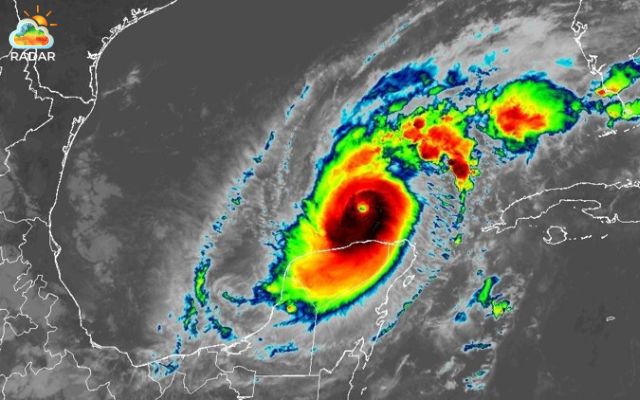 Doppler radar map used to track hurricanes