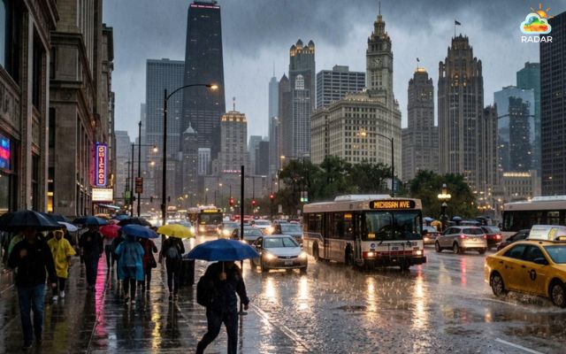 Scattered showers could affect parts of the Midwest