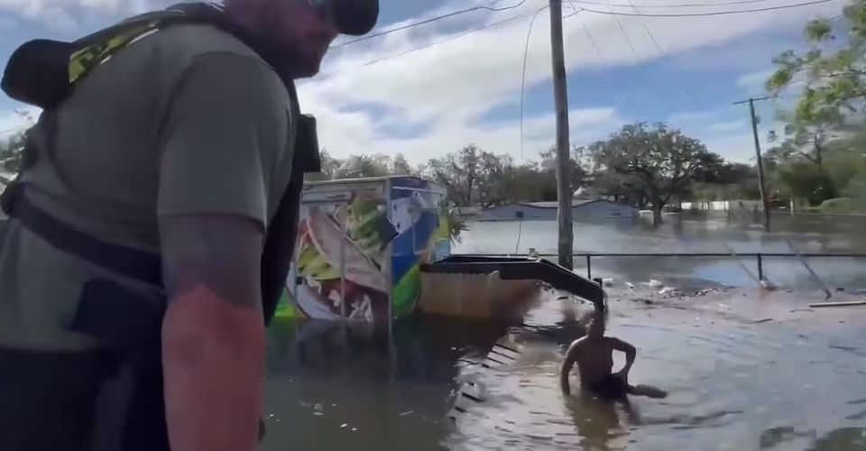 Hurricane Milton rescuers save a lonely boy